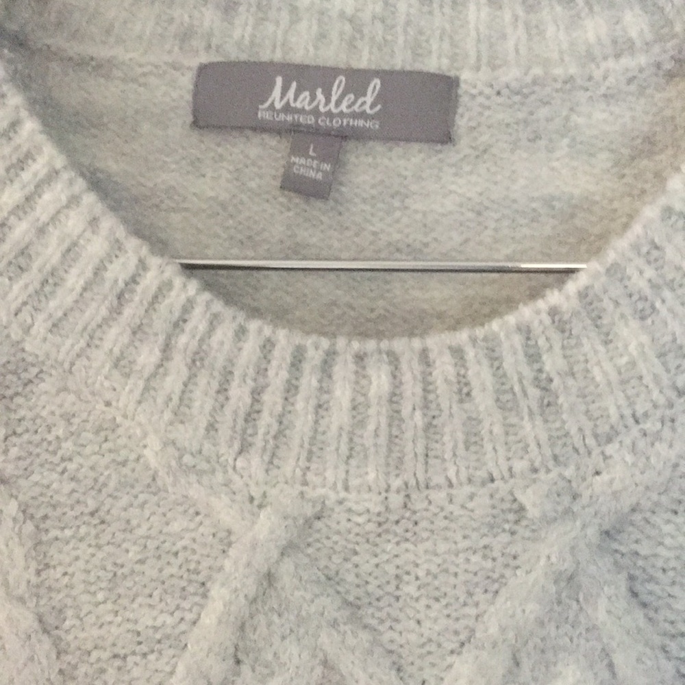 Grey Side Button Sweater - image 3